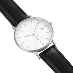 OEM Design Echtes Lederband Miyota Movt Herren Armbanduhr