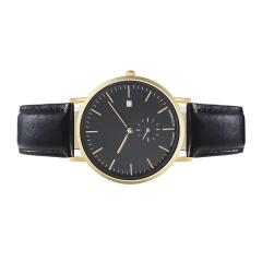 Qualitäts-Männer Armbanduhr echtes Leder Uhr