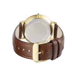 Herren Kleid Armbanduhr Casual klassischen echtes Leder Quarz Handgelenk Business Uhr