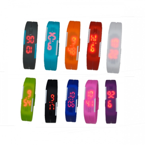 LED-Uhr in verschiedenen Farbe Uhr Silikon Material Qualität